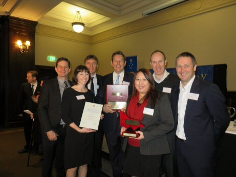 The Qenos team celebrate the Good Corporate Citizen Victoria Day Council Award